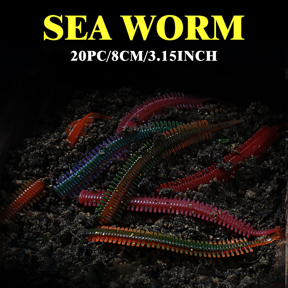 SUNMILE 10pcs Sand Worm lures  - Fishing Lure Soft Plastic 리뷰 및 가격