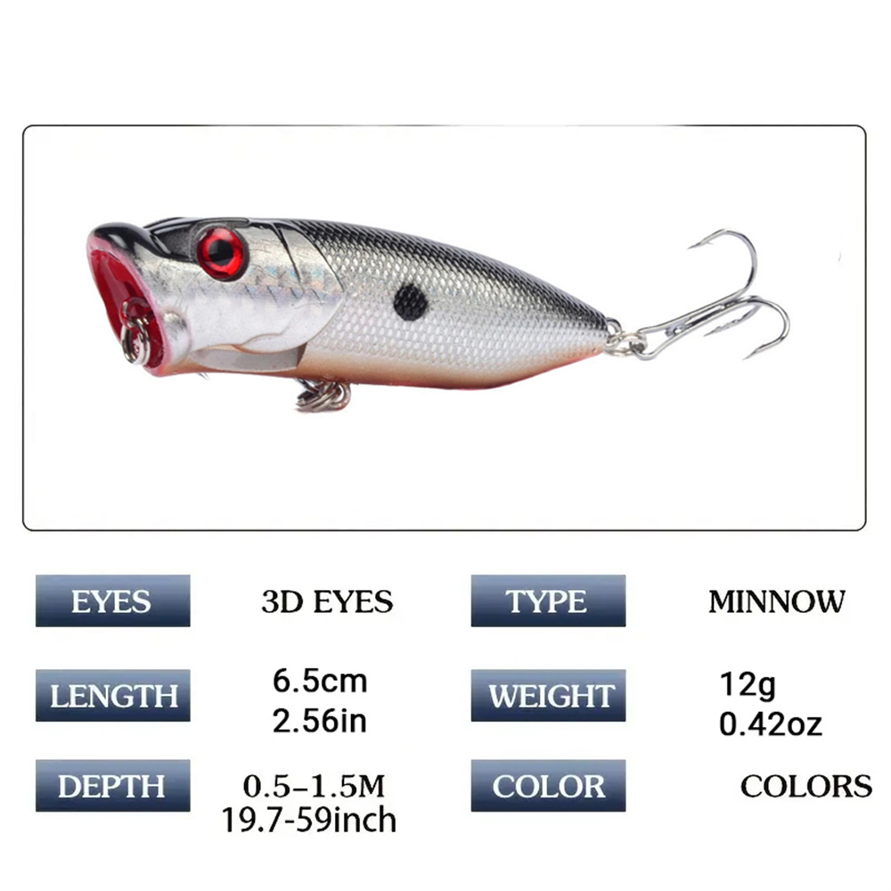 5Pcs Popper Fishing Lures 3d E - Fishing Lure Popper 리뷰 및 가격