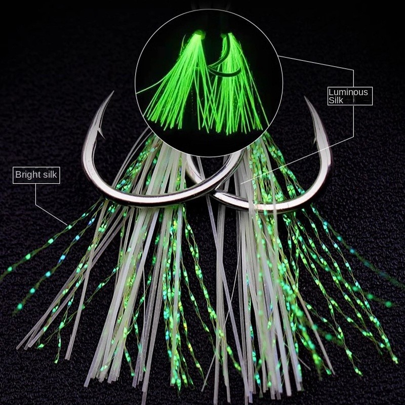 Luminous Fishing Hook 1/0-4/0  - Fishing Lure Jig 리뷰 및 가격