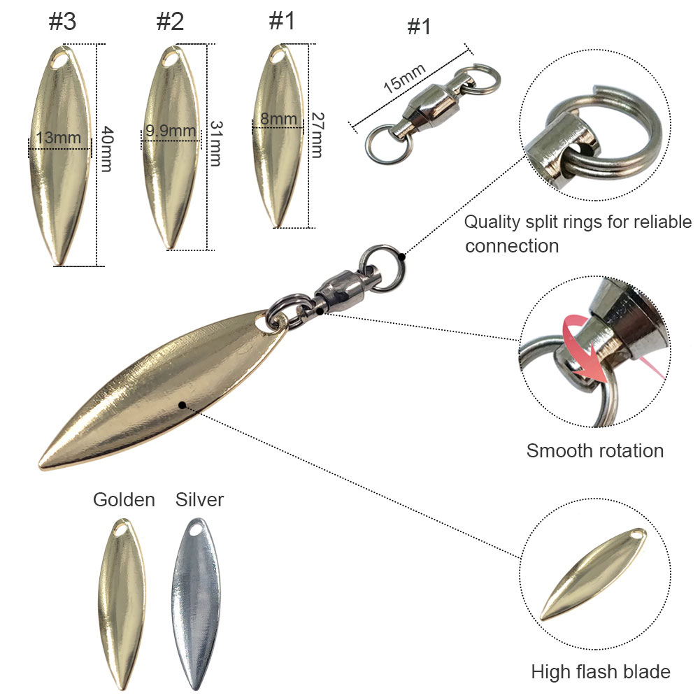 10pcs Willowleaf Blades Spinne - Fishing Lure Buzzbait 리뷰 및 가격