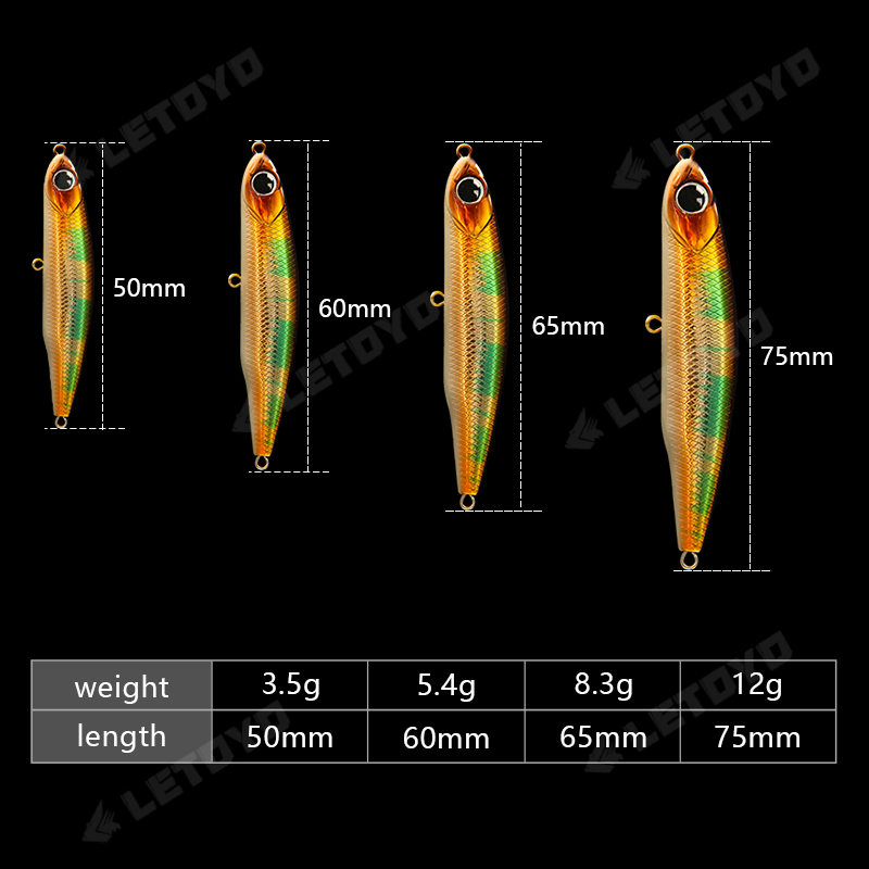 LETOYO Sinking Pencil 17g 12g- - Fishing Lure Spinnerbait 리뷰 및 가격