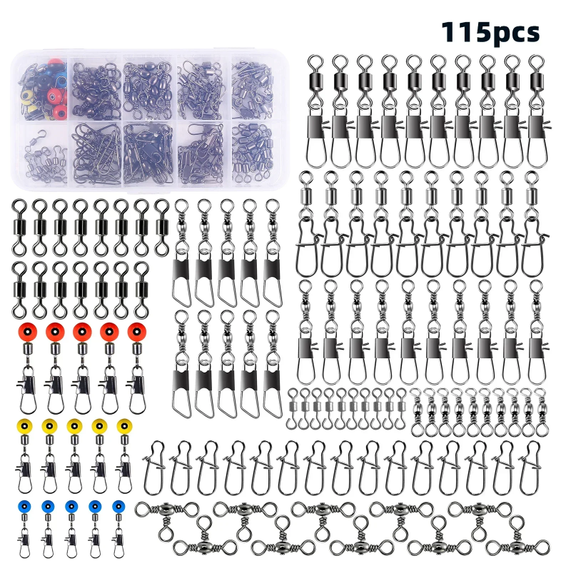 115pcs Fishing Swivel Connecto - Fishing Lure Box 리뷰 및 가격