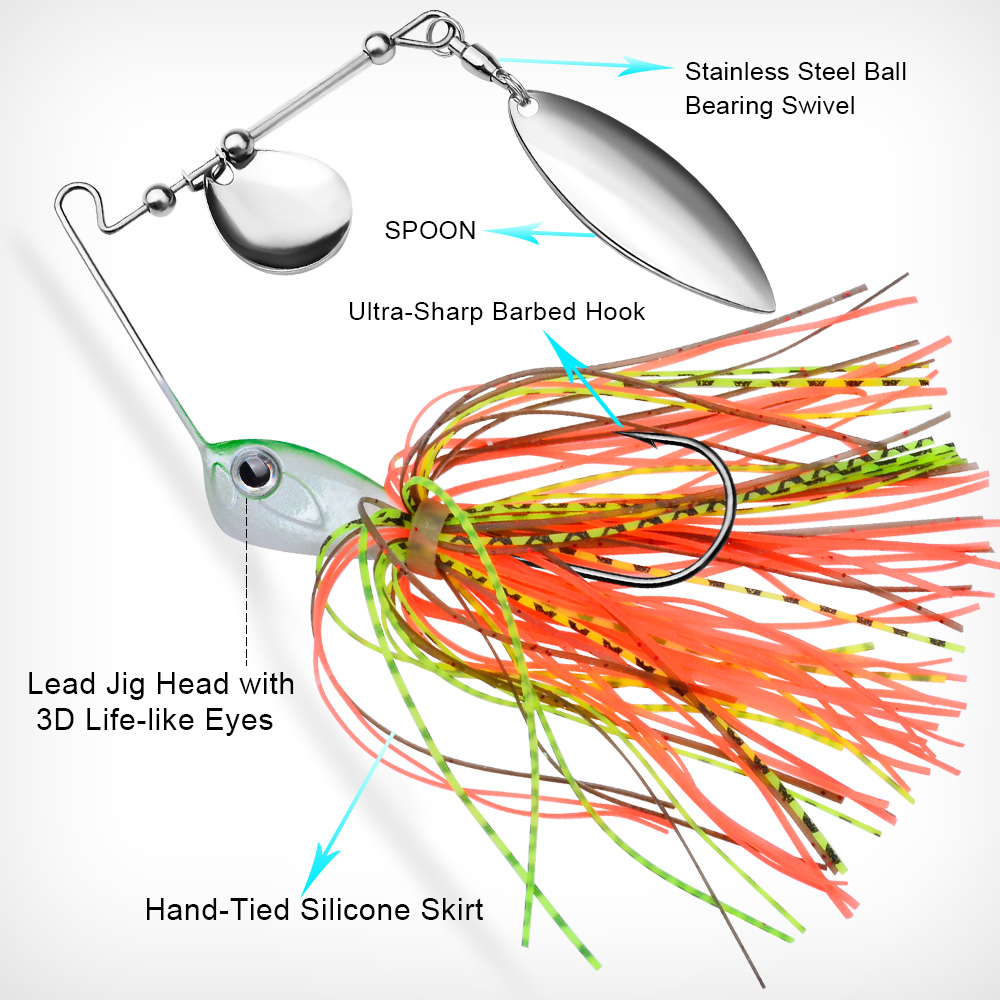 Proberos 10/14g Spinner Bait F - Fishing Lure Blade Bait 리뷰 및 가격