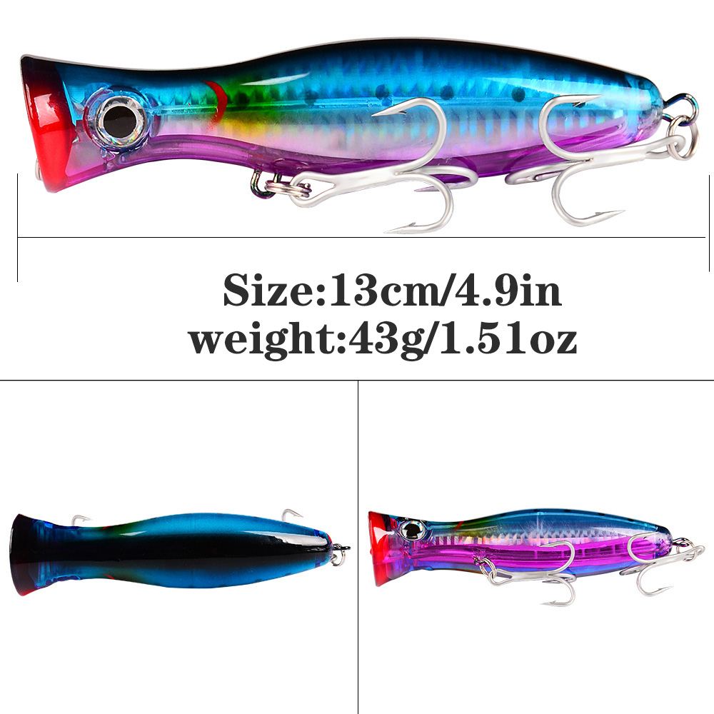 PROBEROS 1pc 13cm 43g Popper F - Fishing Lure Popper 리뷰 및 가격