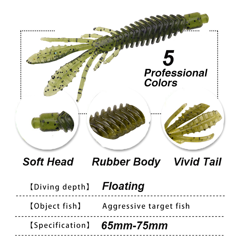 WESTBASS 5PCS Soft Larva Baits - Fishing Lure Spinnerbait 리뷰 및 가격