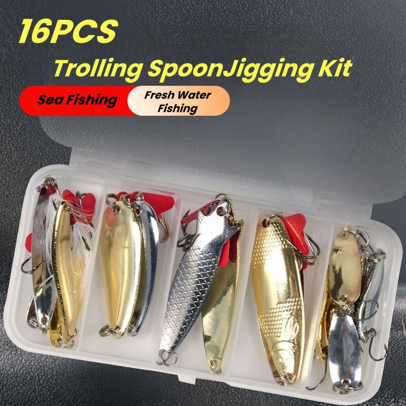Fishing Lure Kit 16 Pcs Sets T - Fishing Lure Spinnerbait 리뷰 및 가격
