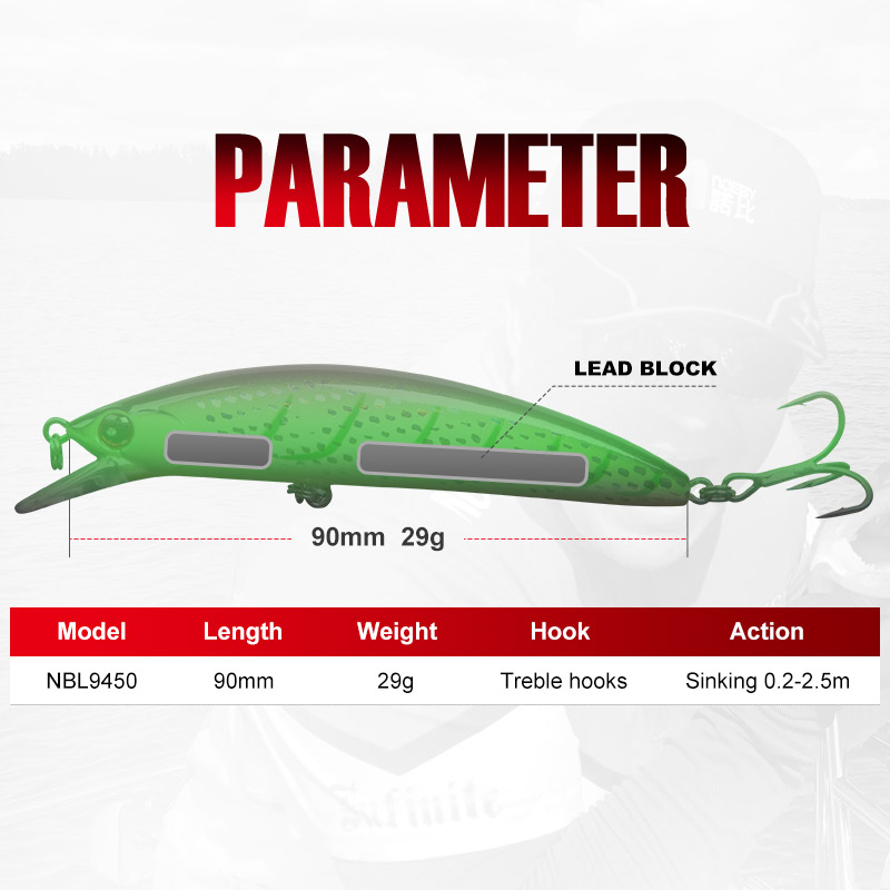 NOEBY Sinking Minnow Lure 90mm - Fishing Lure Jerkbait 리뷰 및 가격