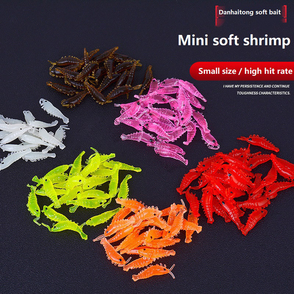 10-50pcs/lot Shrimp Bait Soft  - Fishing Lure Soft Plastic 리뷰 및 가격